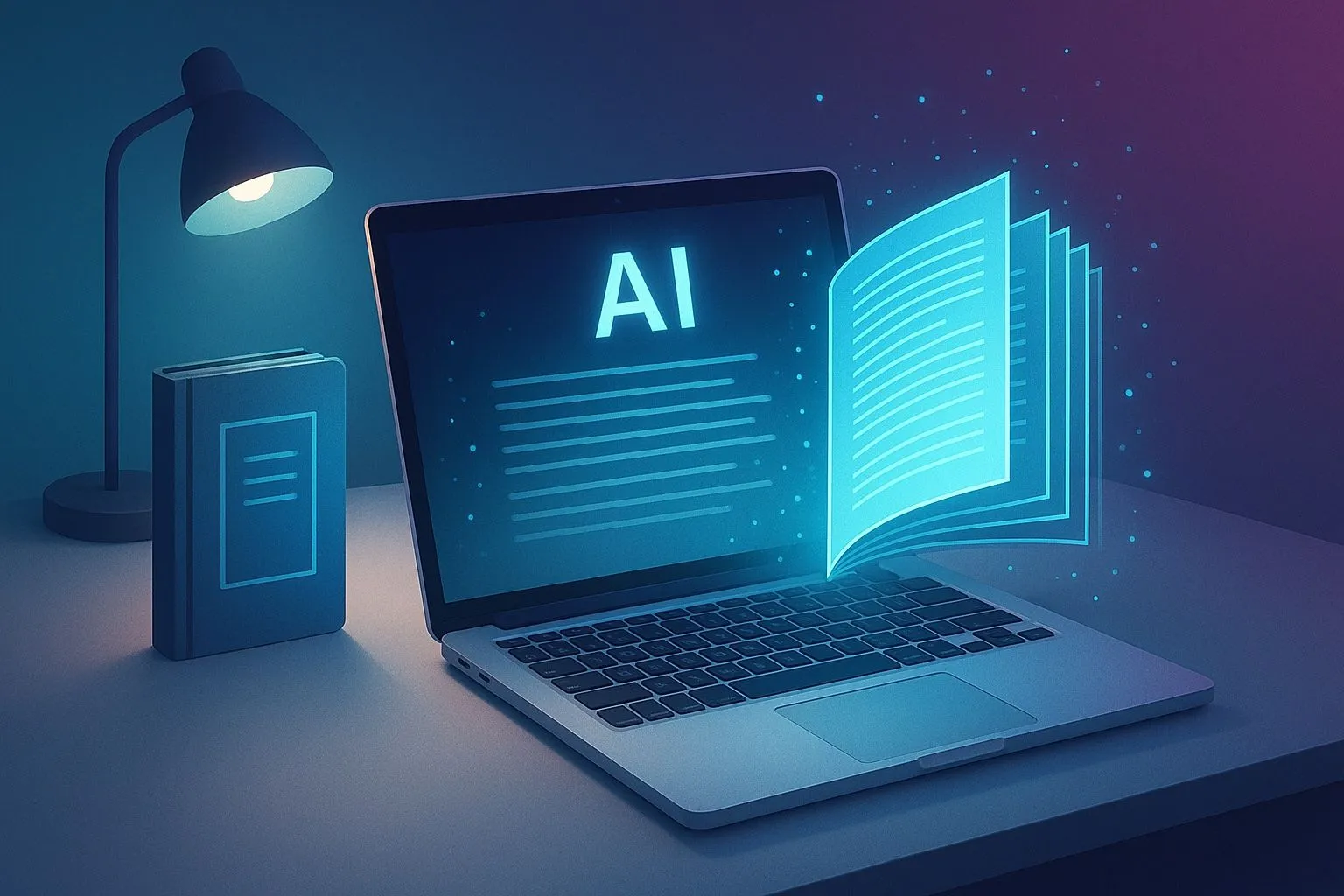 AI-powered ebook writing guide with modern interface and productivity tools